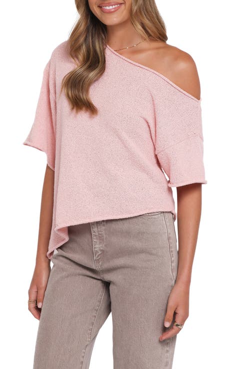 Ardena One Shoulder Bouclé Knit Top