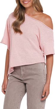 Petal & Pup Ardena One Shoulder Bouclé Knit Top