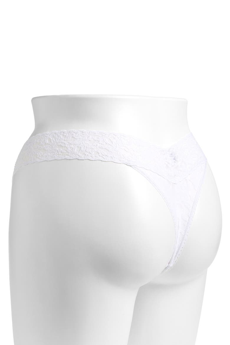 'I Do' Swarovski Crystal Regular Rise Thong, Alternate, color, WHITE
