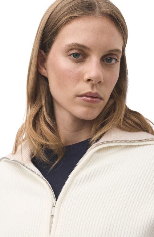 Mango Knitted Sweater With Zipper In Multi