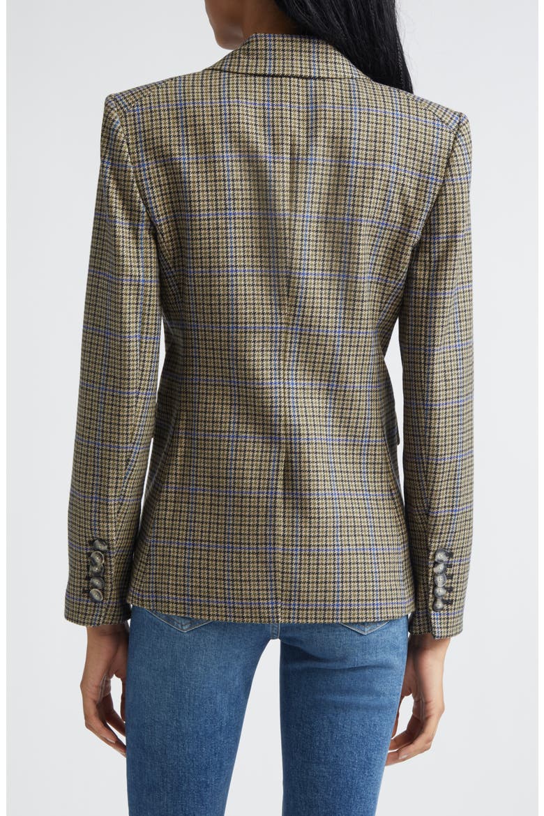 Miller Houndstooth Check Dickey Jacket, Alternate, color, MOSS BROWN MULTI