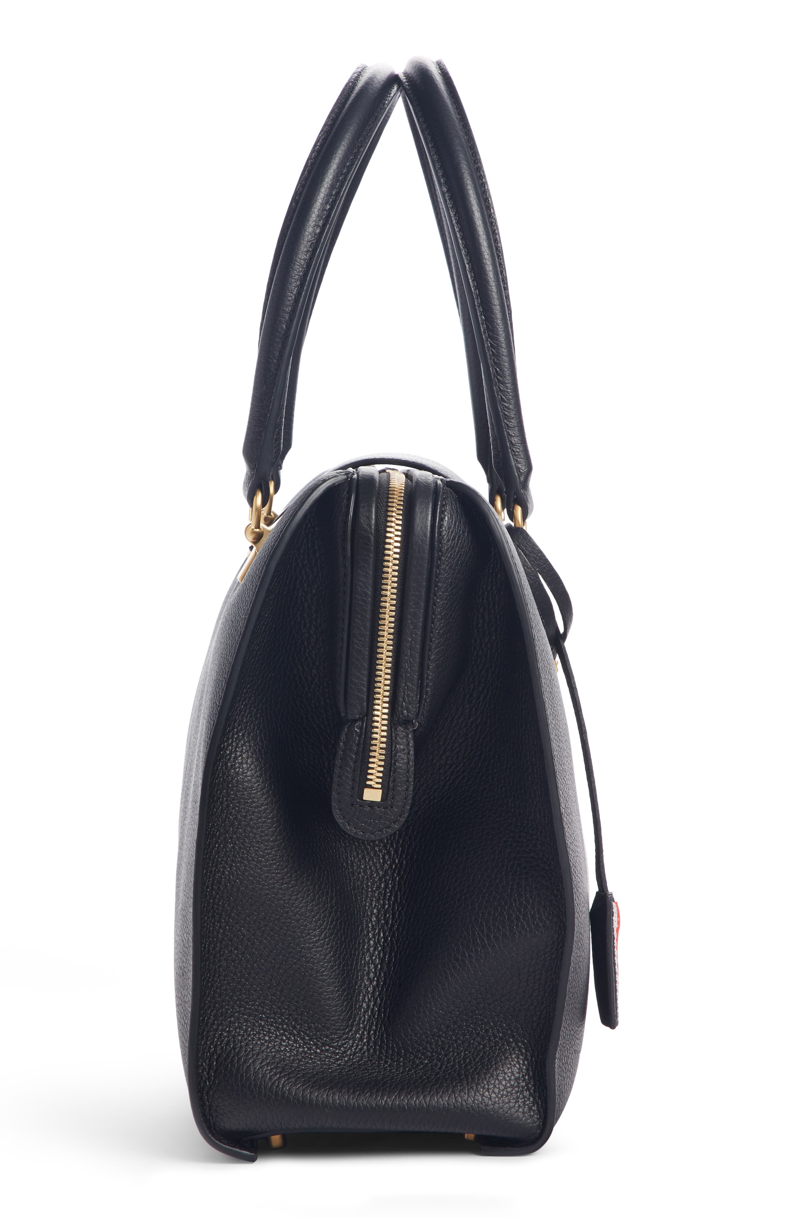 Thom Browne Mrs. Thom Deerskin Leather Shoulder Bag, Alternate, color, 