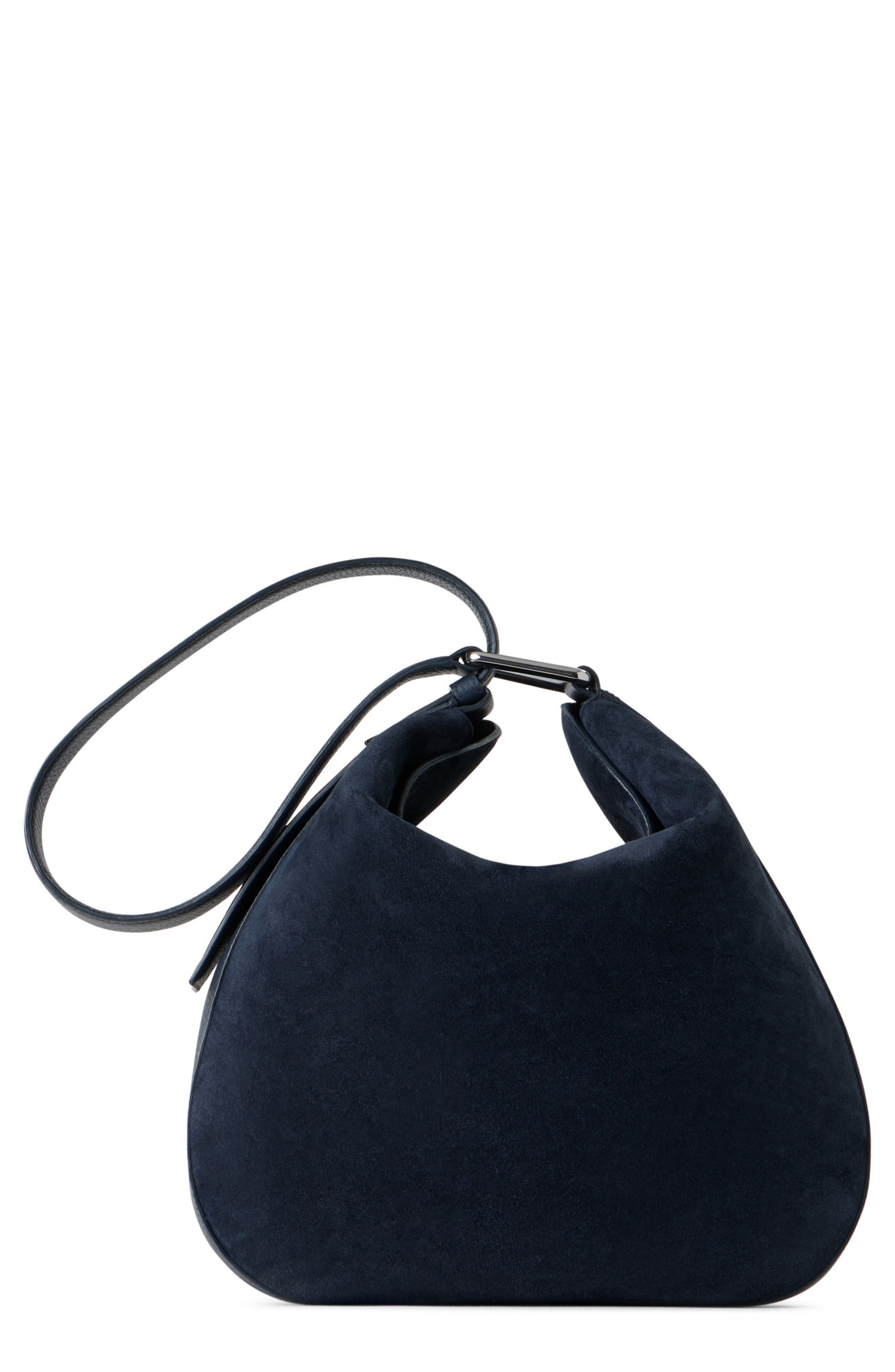 Akris Medium Anna Suede Hobo Bag, Main, color, 