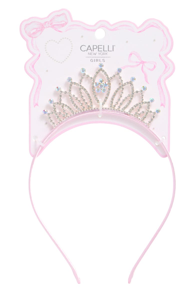Kids' Embellished Crown Headband, Main, color, PINK COMBO