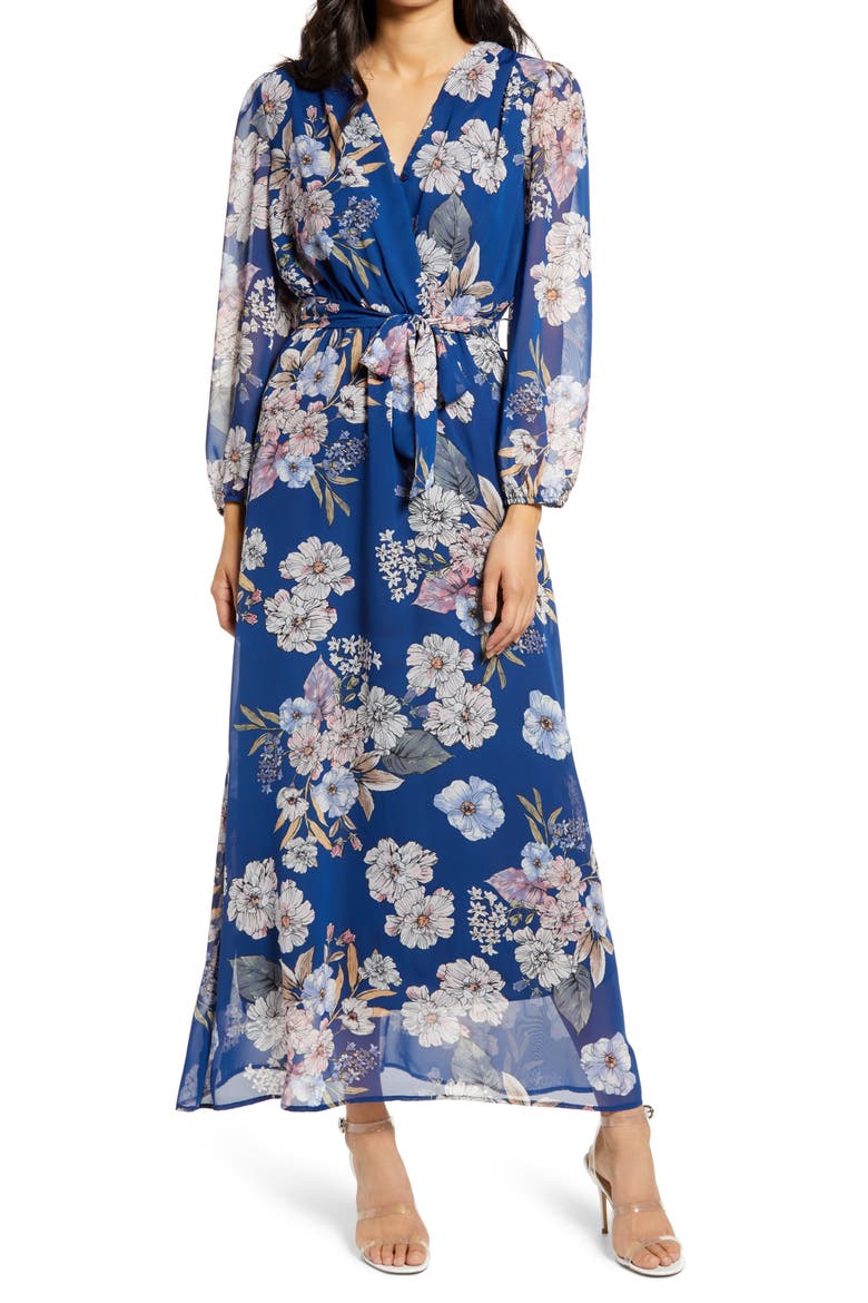 Megan Floral Long Sleeve Dress, Main, color, MEGAN