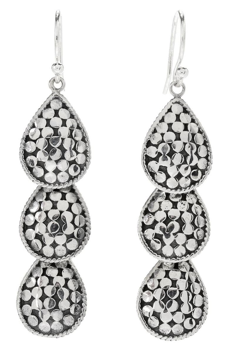 SAMUEL B. Dots Teardrop Earrings, Main, color, Silver