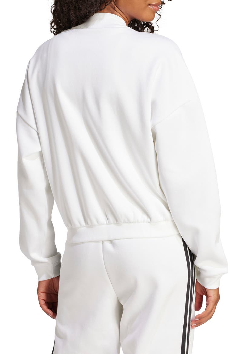 Fleece Bomber Jacket, Alternate, color, WHITE