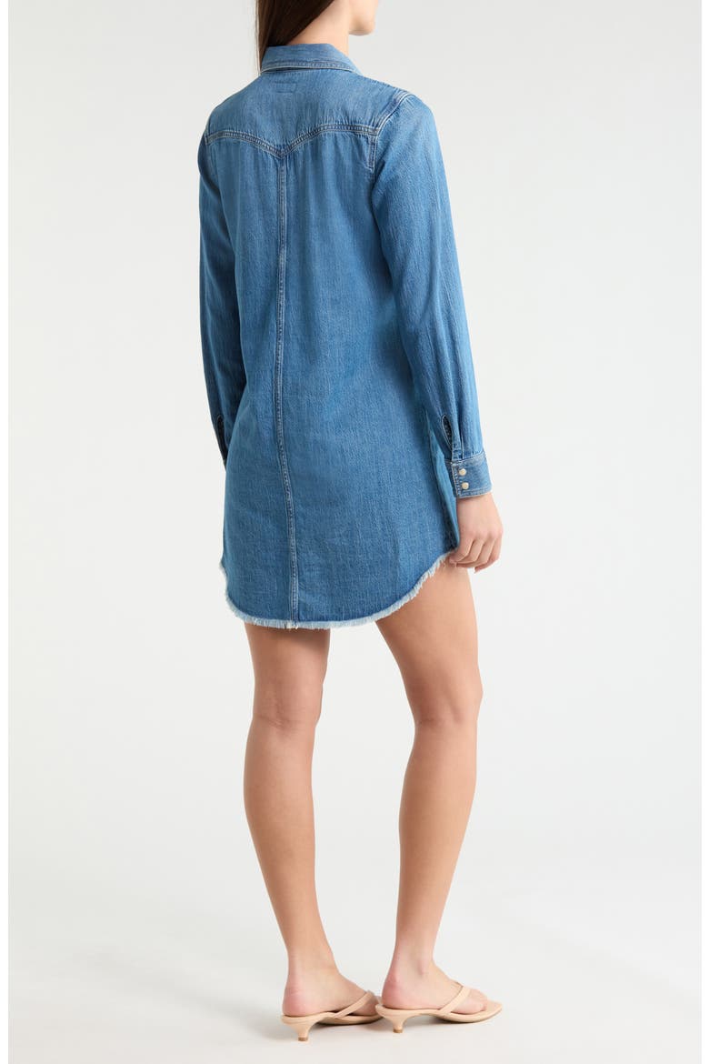 Long Sleeve Denim Shirtdress, Alternate, color, TAKE OUT WASH