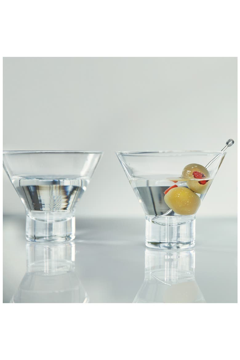 Raye Crystal Heavy Base Martini Glasses Set of 2, Alternate, color, WHITE