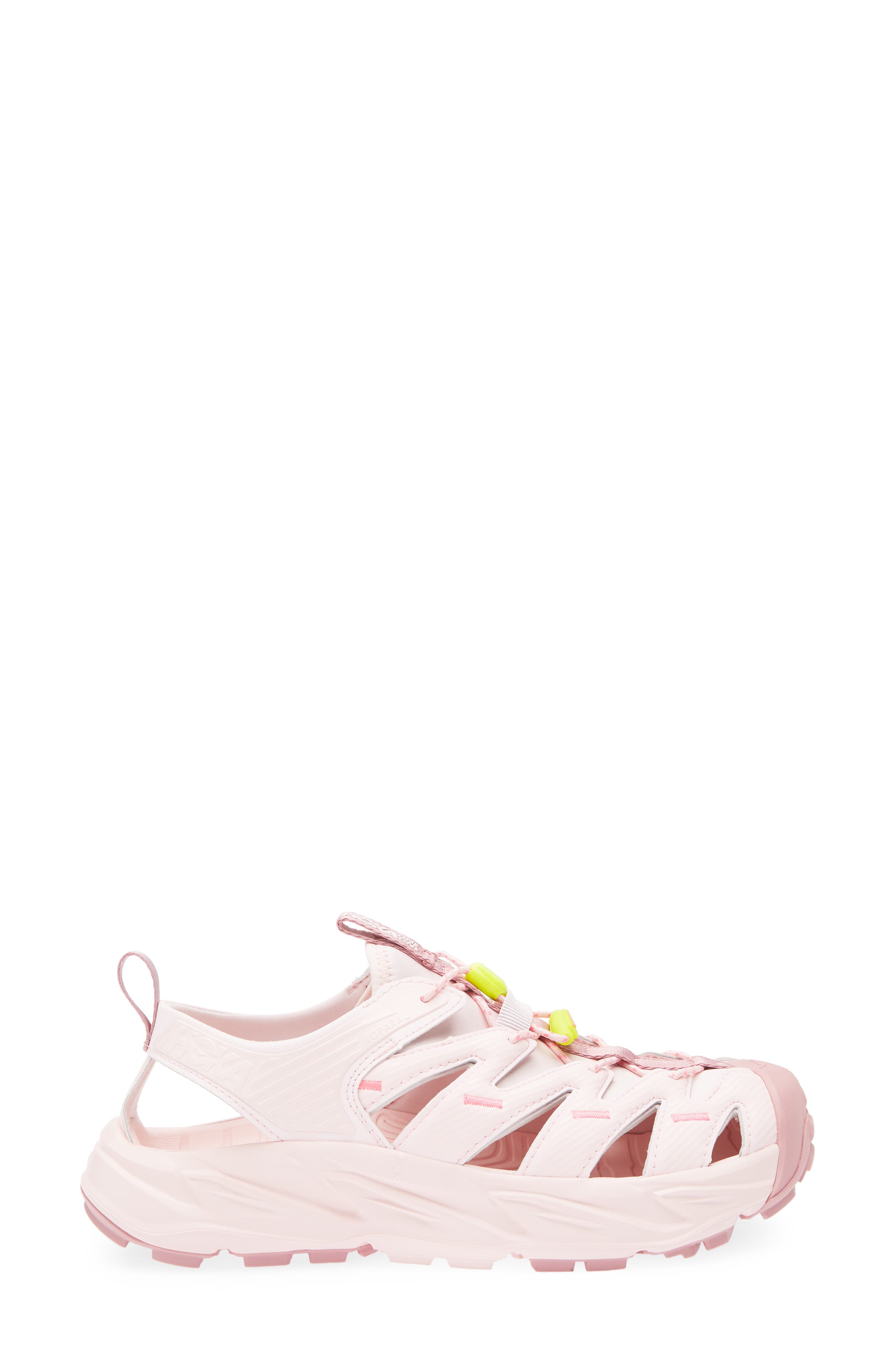 HOKA Hopara Hiking Sandal, Alternate, color, Rose Tea / Neon Rose