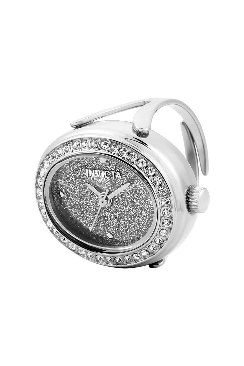 Mini Ring Watch, 24mm, Alternate, color, SILVER
