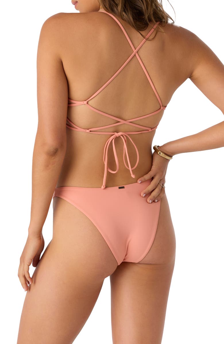 O'Neill Flamenco Saltwater Solids Bikini Bottoms, Alternate, color, Canyon Clay