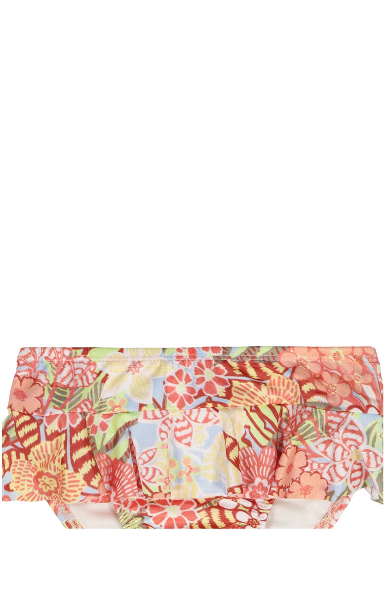 Roxy Kids' Rashguard Top & Bikini Bottoms Set, Alternate, color, Coral