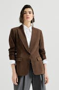 Brunello Cucinelli Suede blazer with monili