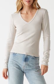 Michael Stars Remi V-Neck Rib Top