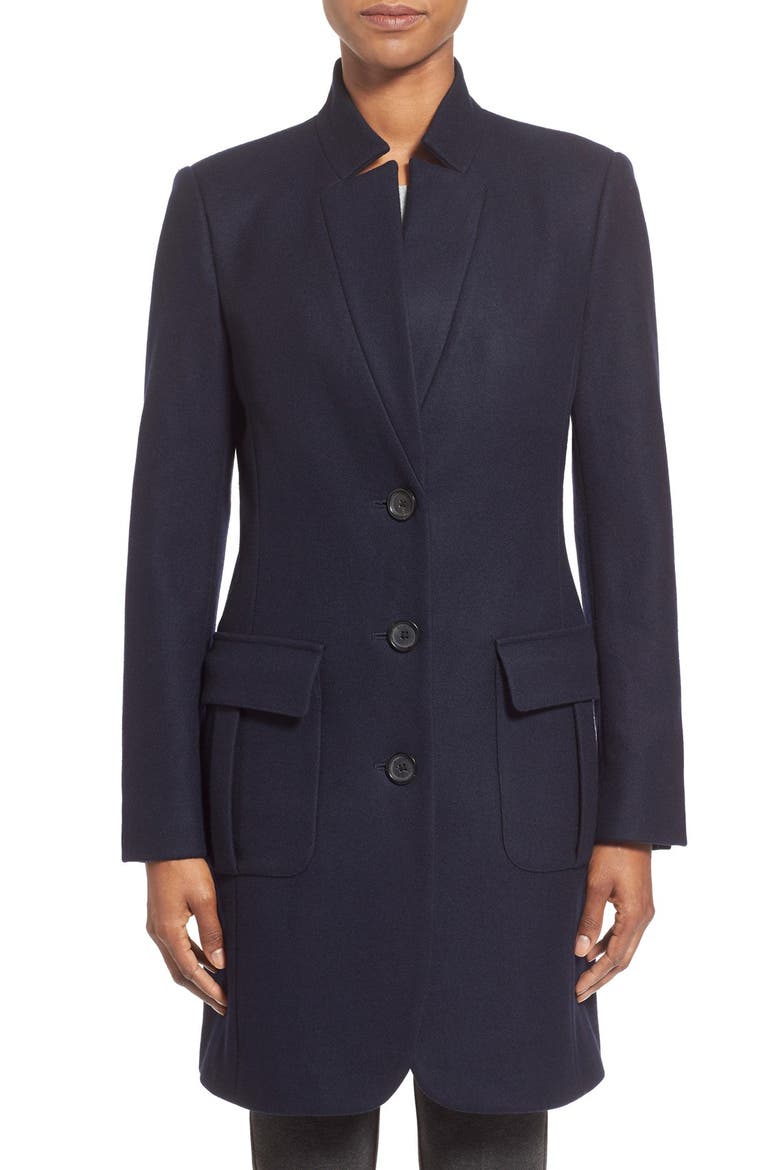 Wool Car Coat, Main, color, NAVY