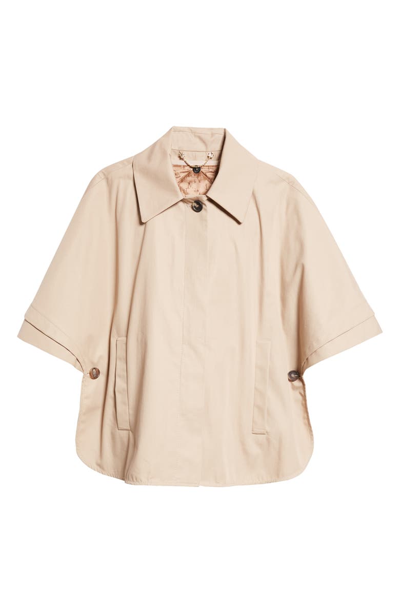 Max Mara Parole Twill Crop Cape Jacket, Alternate, color, Colonial
