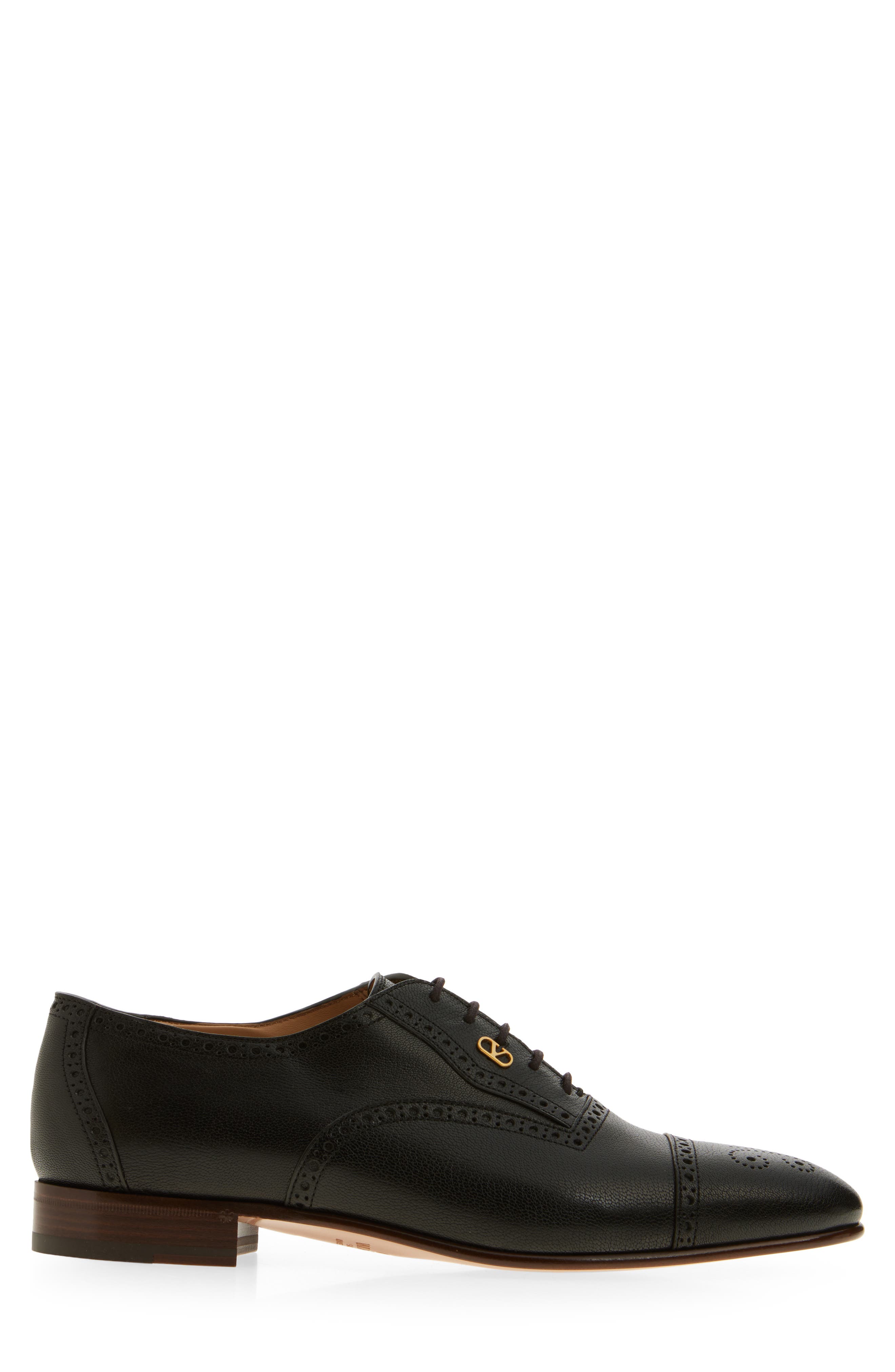 Valentino Garavani Wingtip Oxford, Alternate, color, Nero