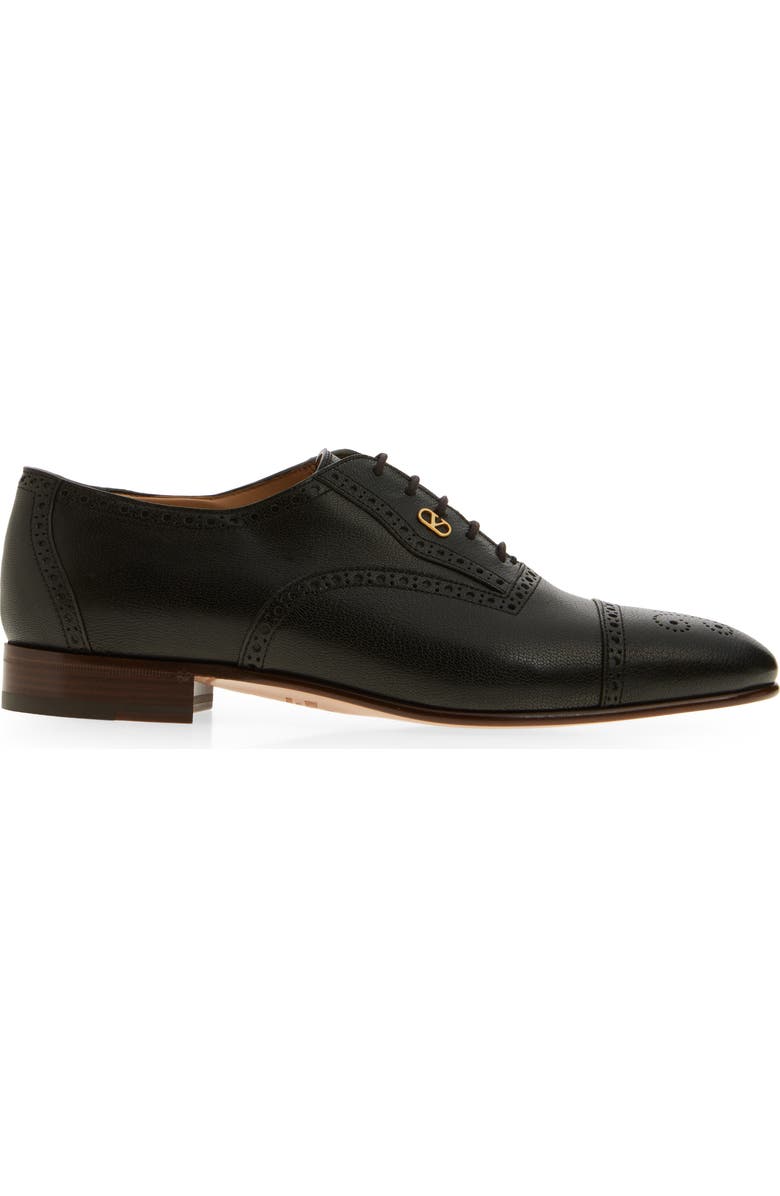 Valentino Garavani Wingtip Oxford, Alternate, color, Nero