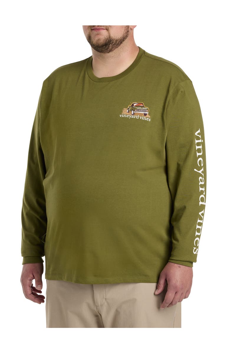 vineyard vines Big & Tall Autumn Car Ride Graphic Tee, Main, color, Camp Olive