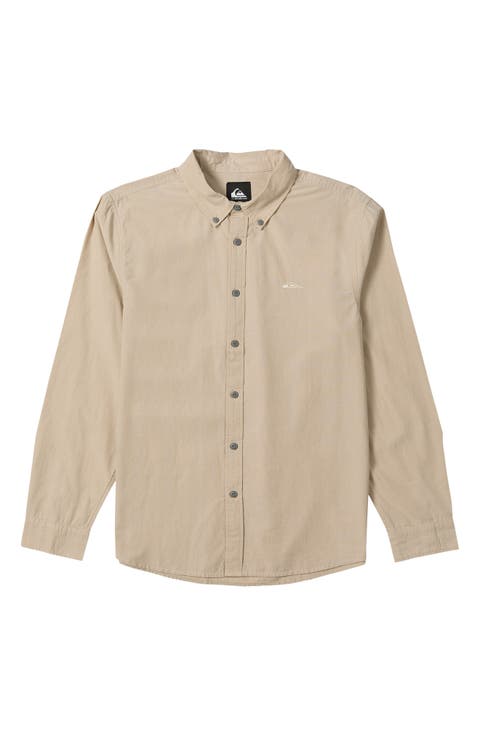 Shore Break Classic Long Sleeve Cotton Button-Down Shirt