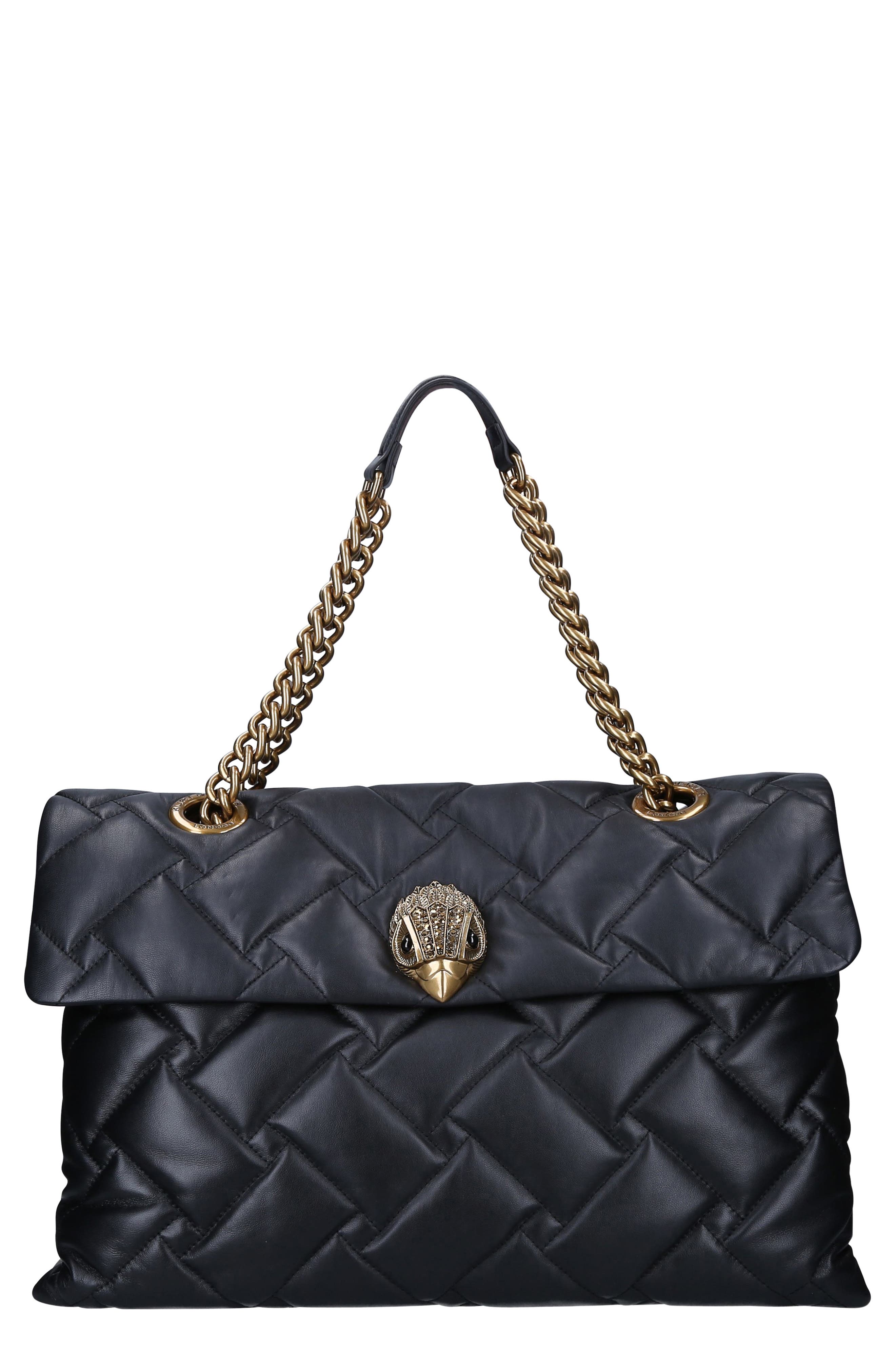 Kurt Geiger London Macro Kensington Quilted Leather Shoulder Bag, Main, color, 