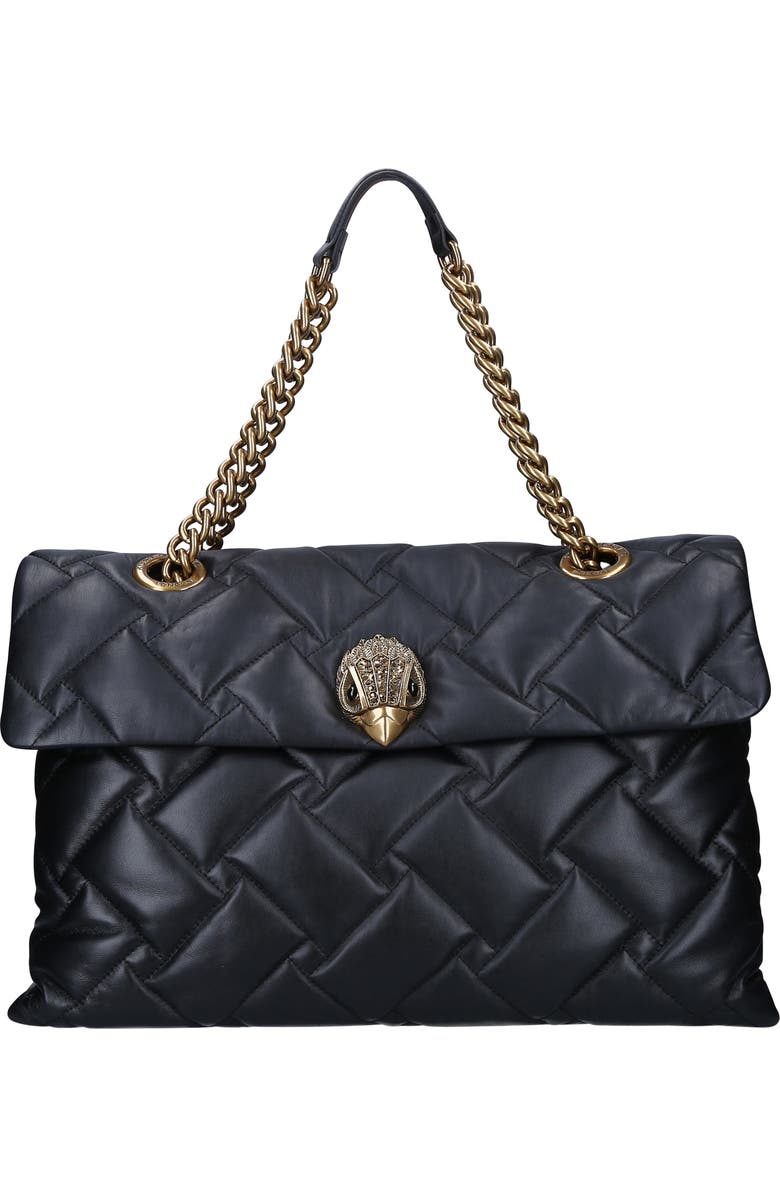Kurt Geiger London Macro Kensington Quilted Leather Shoulder Bag, Main, color,