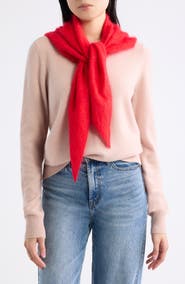 Nordstrom Brushed Wool & Cashmere Large Triangular Scarf