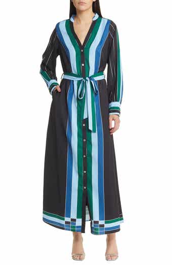 CIEBON Carmine Stripe Elbow Sleeve Shirtdress