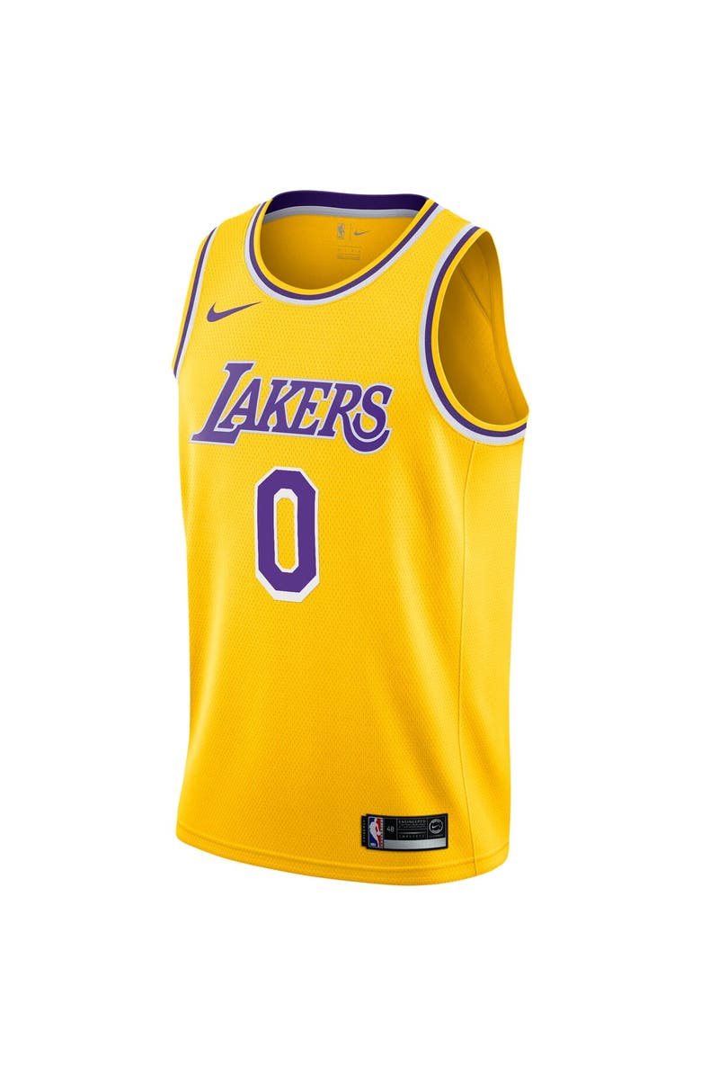 Nike Men's Nike Russell Westbrook Gold Los Angeles Lakers 2020/21 Swingman Player Jersey - Icon Edition, Alternate, color, 