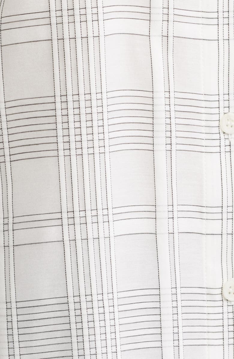rag & bone Connie Plaid Short Sleeve Cotton & Silk Button-Up Shirt, Alternate, color, White Plaid