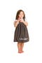 Toddler Pinafore Corduroy Dress with Embroidery | Gray & White