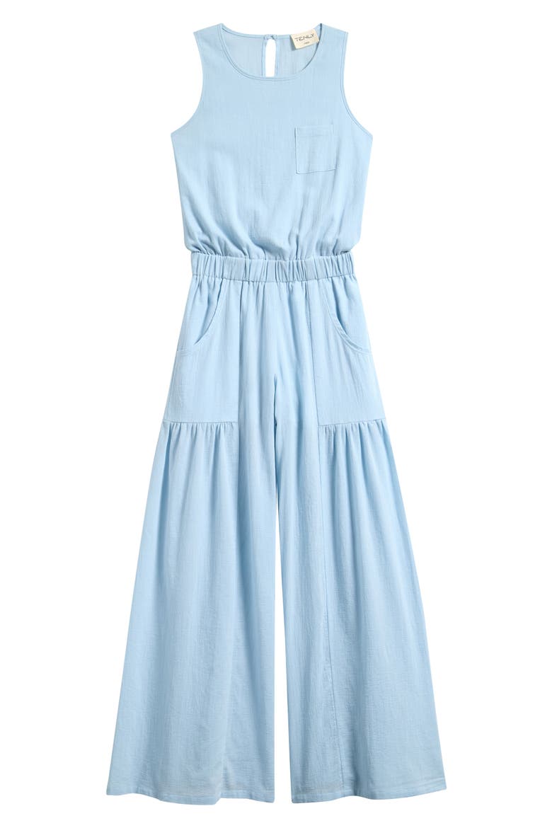 Kids' Cotton Gauze Jumpsuit, Main, color, SALTWATER TAFFY