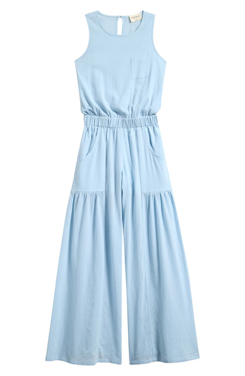TENLY Kids' Cotton Gauze Jumpsuit, Main, color, Saltwater Taffy