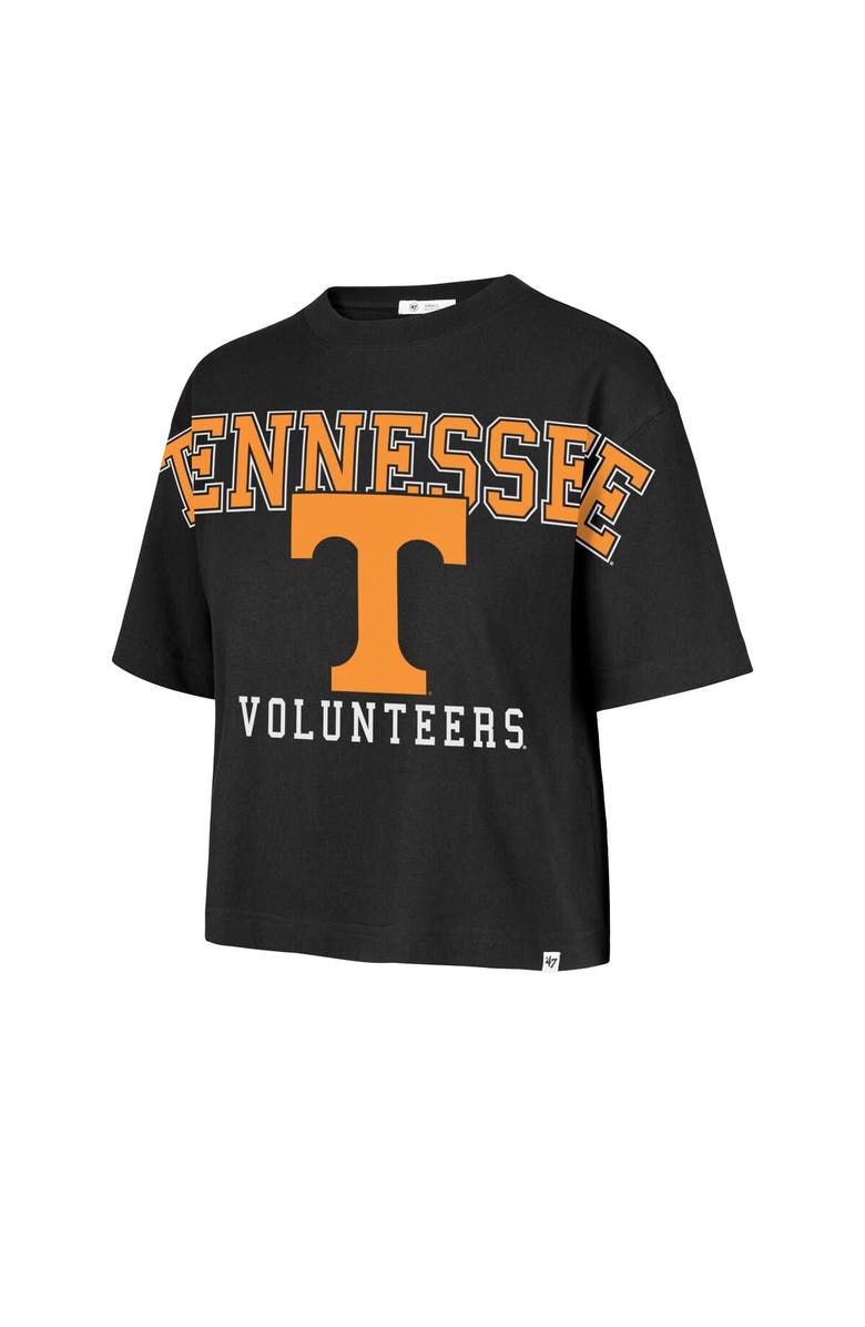 '47 Women's '47 Black Tennessee Volunteers Outreach City Relaxed Cropped T-Shirt, Alternate, color, 