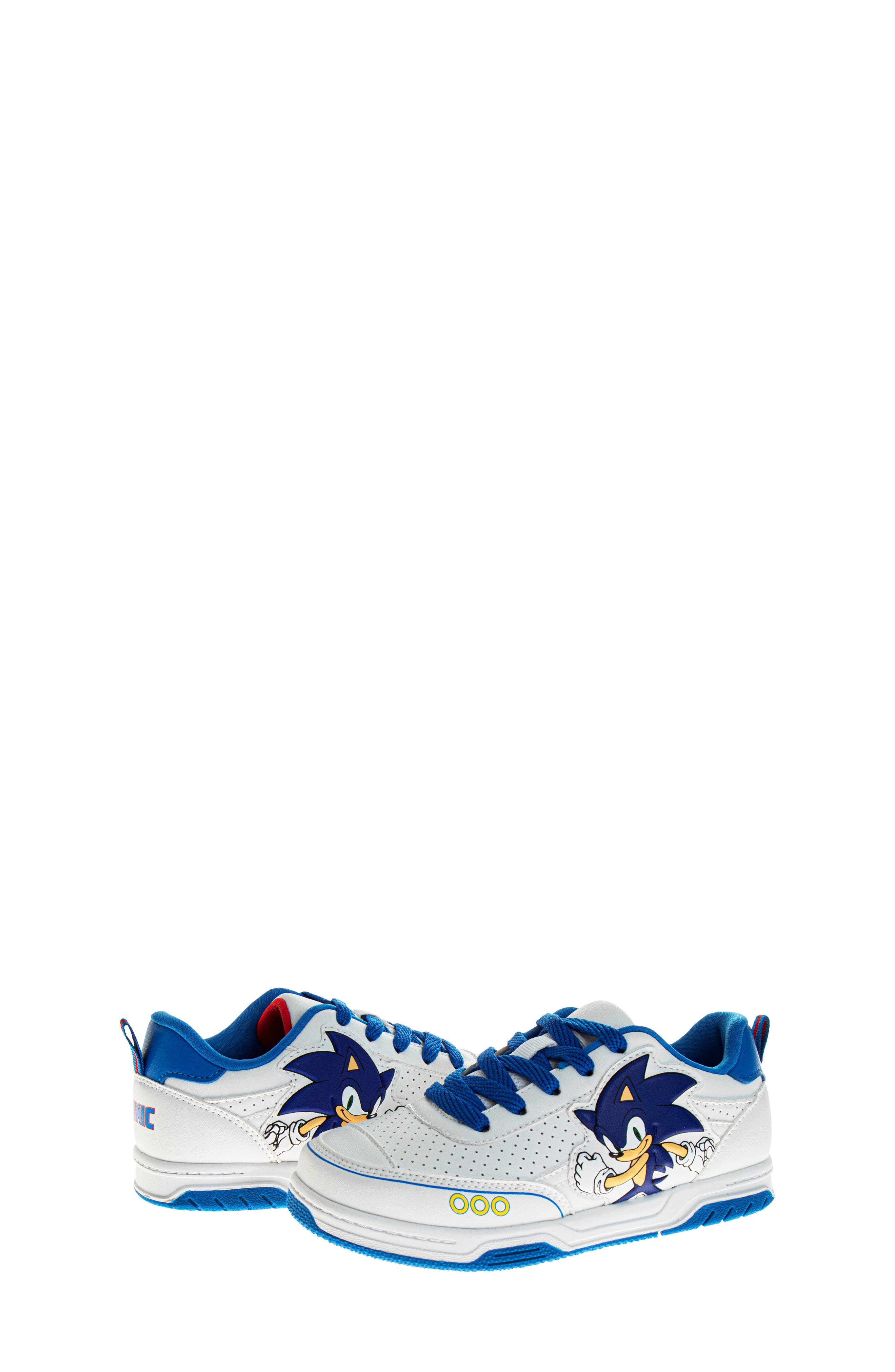 JOSMO Kids' Sonic the Hedgehog Sneaker, Alternate, color, White/Blue