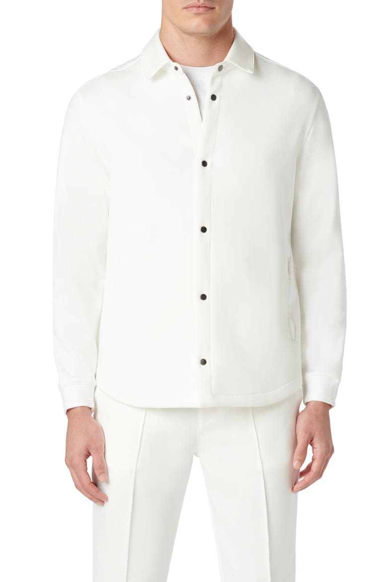 Knit Shirt Jacket, Main, color, CHALK