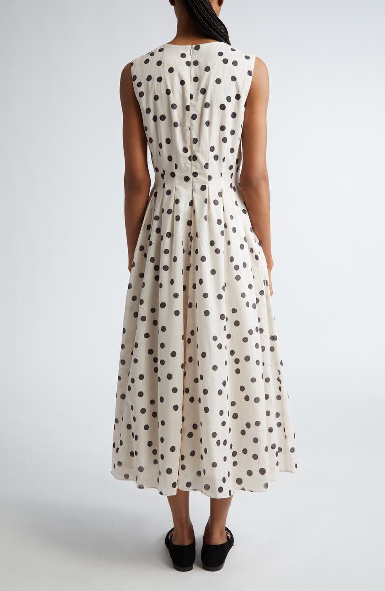 Max Mara Carol Polka Dot Sleeveless Dress, Alternate, color, 