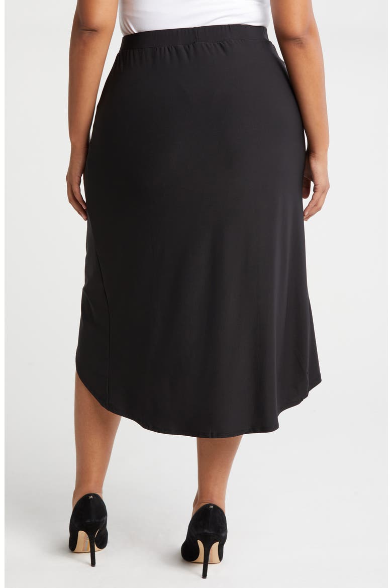 Draped Wrap Skirt, Alternate, color, BLACK
