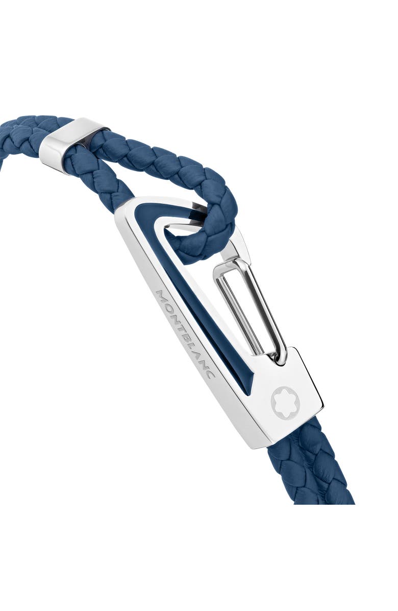 Montblanc Woven Leather Bracelet, Alternate, color,