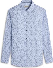 Bugatchi Julian Shaped Fit Print Button-Up Shirt