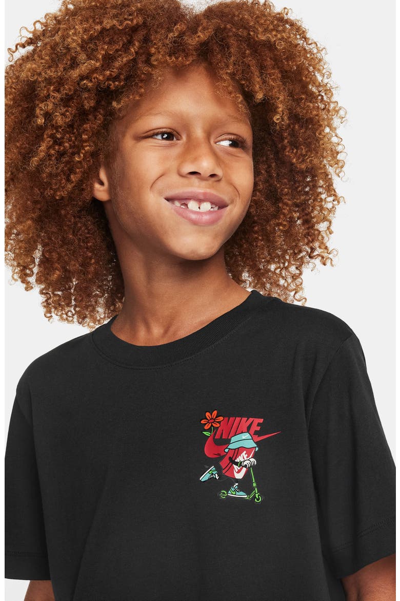 Kids' Boxy Scooter Graphic T-Shirt, Alternate, color, BLACK