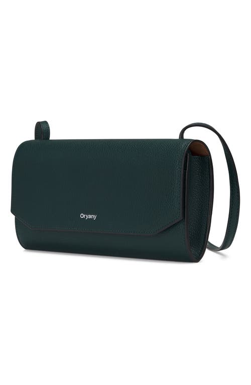 Oryany Mandy Leather Crossbody Wallet In Dark Green
