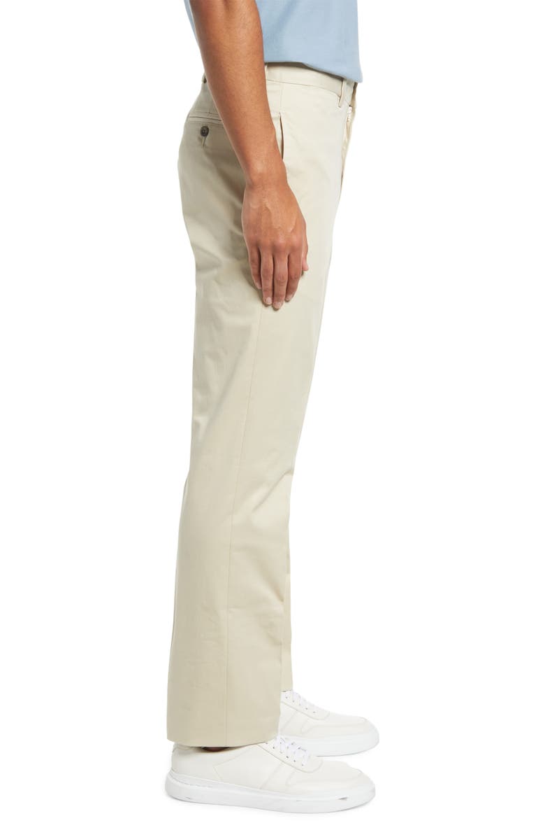 Berle Charleston Flat Front Stretch Cotton Khakis, Alternate, color, Stone