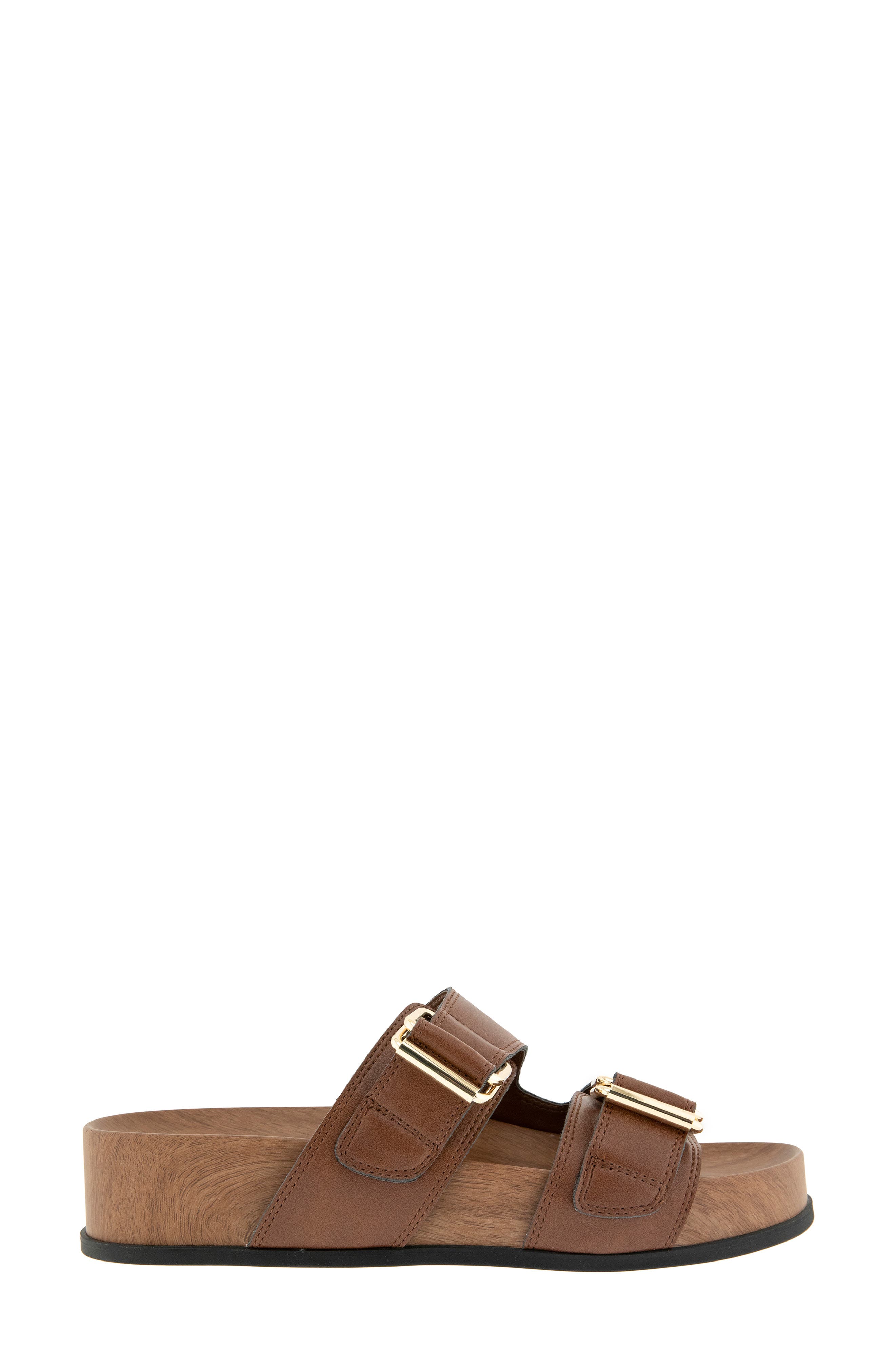 BCBG Sanzia Platform Slide Sandal, Alternate, color, Tobacco Brown