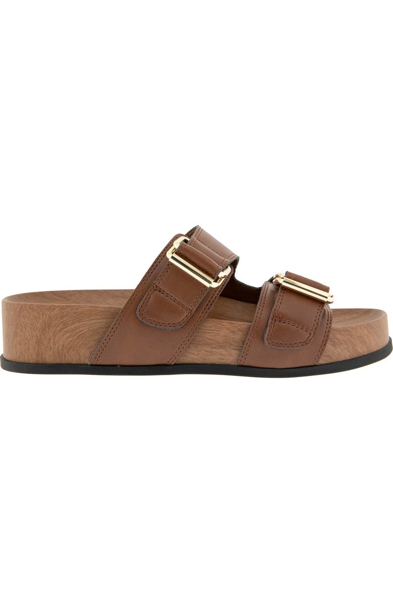 BCBG Sanzia Platform Slide Sandal, Alternate, color, Tobacco Brown