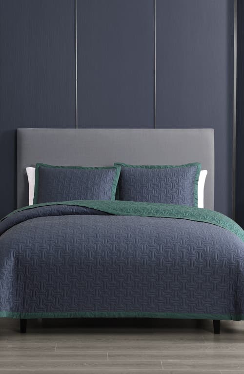 Bebejan 3-piece Reversible Quilted Coverlet Set In Blue