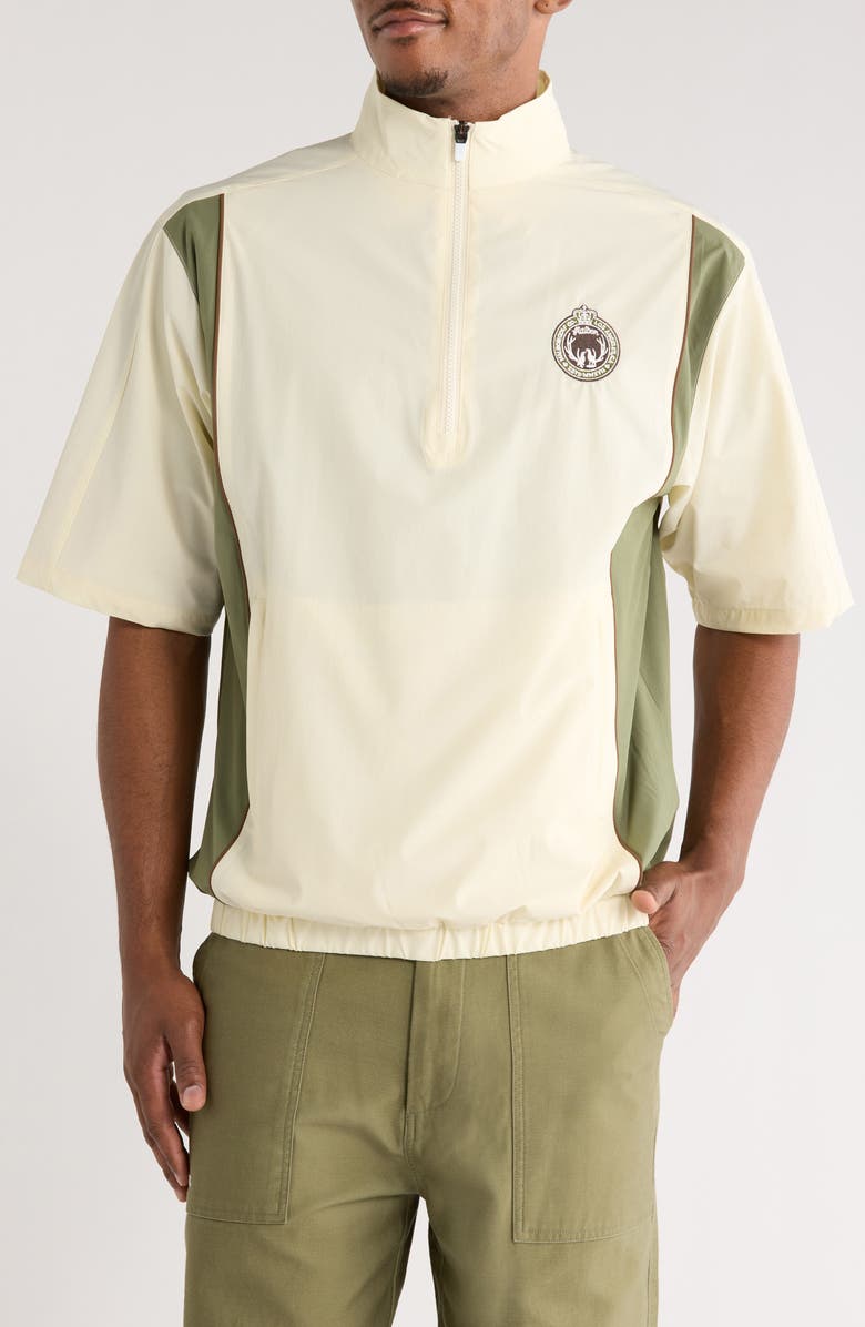Malbon Golf Links Oakwood Windshirt, Alternate, color, Beige