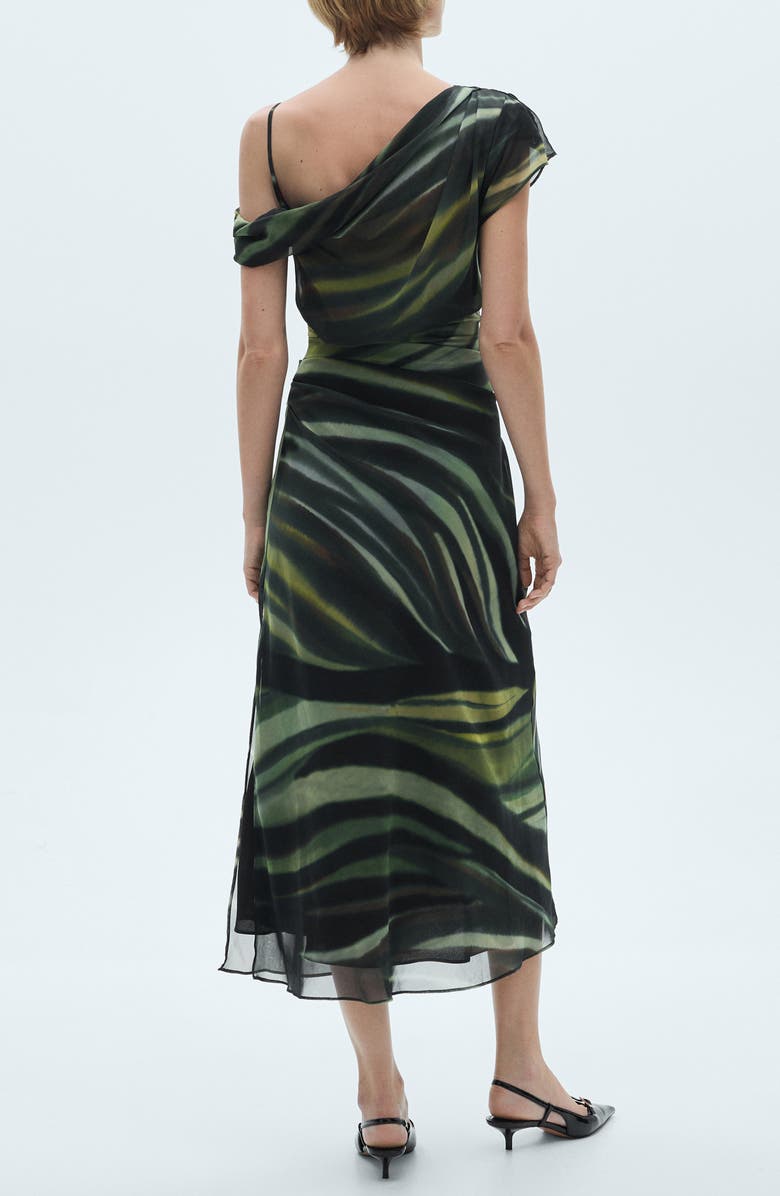 MANGO Abstract Print Asymmetric Dress, Alternate, color,