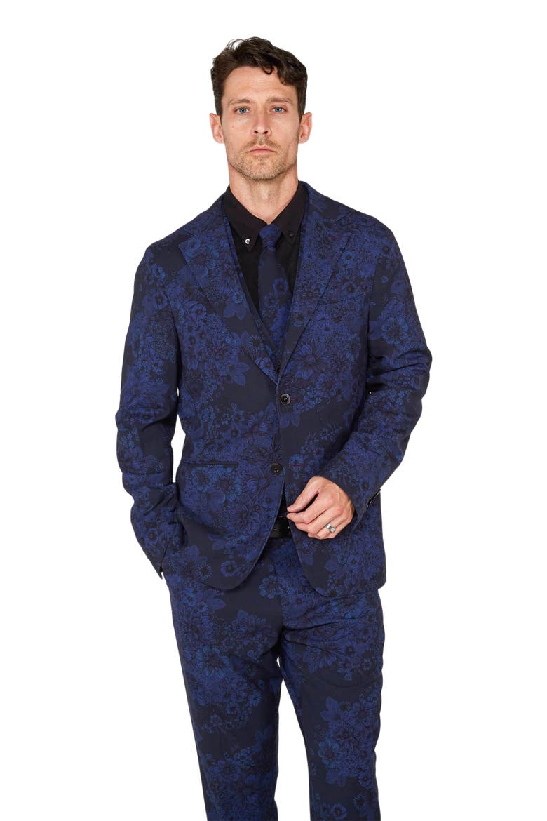 Judd Fully Lined Tailored Wool Blazer, Alternate, color, Marco Floral Midnight